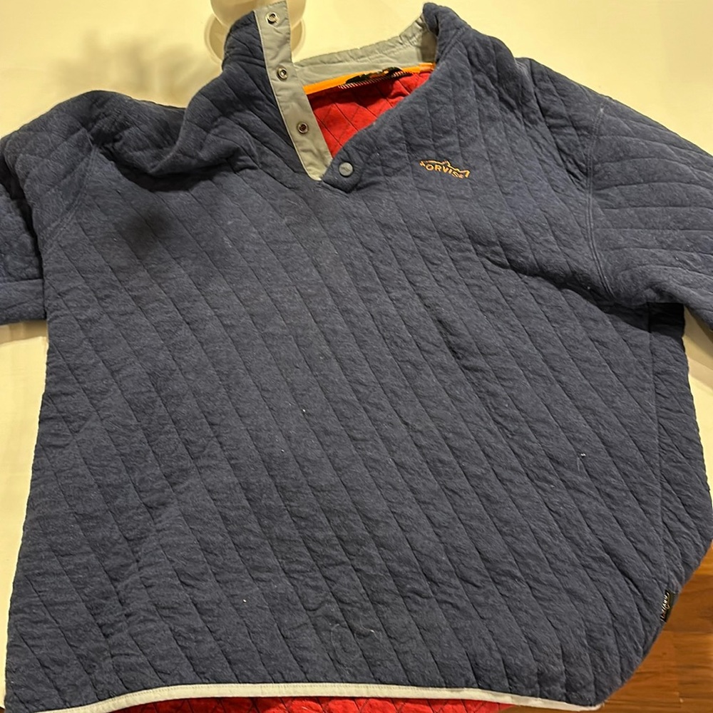 Orvis half button pull over